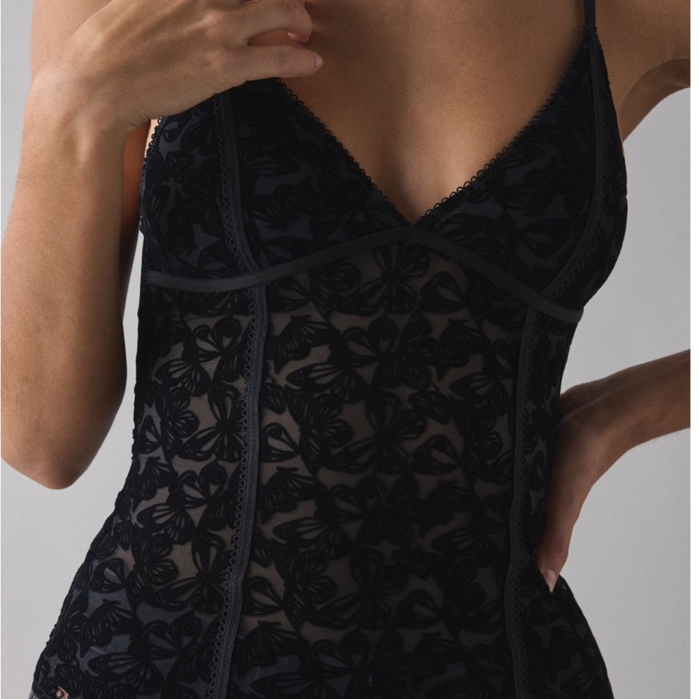 Mesh Sheer Butterfly Cami